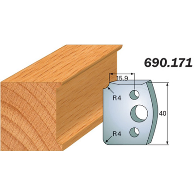 Комплект 2 ножей SP 40x4мм