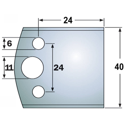 Комплект 2 ножей SP 40x4мм