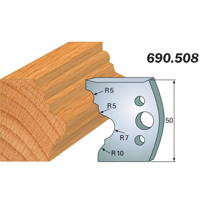 Комплект 2 ножей SP 50x4мм