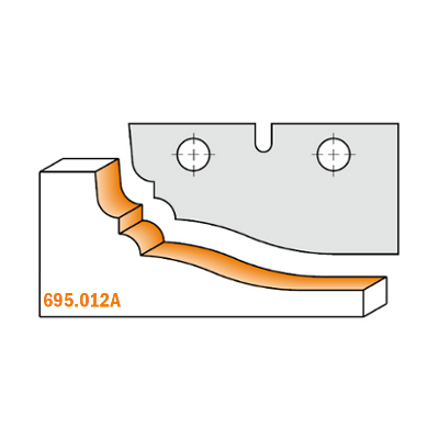 Ножи сменные (комплект 2 шт. профиль "A ) для фрезы 695.01.