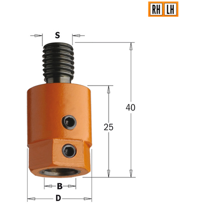 Патрон для присадочного станка S=M10 D=10 RH