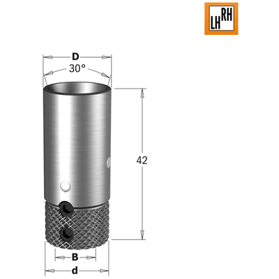 Патрон для свёрел на станок VITAP (APA70) D=10x16 LT=42 RH/LH