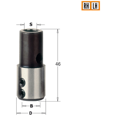 Патрон для свёрел S=M10x1,5 D=10 RH