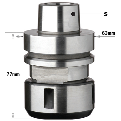 Патрон высокоточный без подшипника для цанги DIN6388 S=HSK-F63 RH