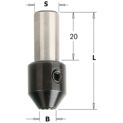 Переходник для сверла спирального в патрон D=2 S=10x20 L=38