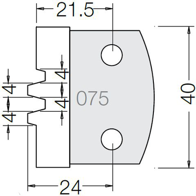 Комплект 2 ножей HM 40x4 мм 33 075 42