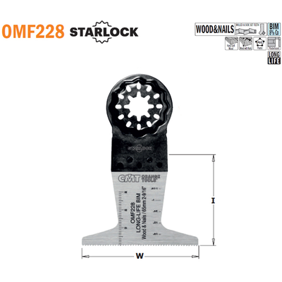 Погружное пильное полотно 65 мм BIM STARLOCK