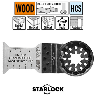 Погружное пильное полотно для древесины 35 мм ( 5 шт) STARLOCK