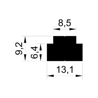 Профиль-ползун 13 x 750 мм