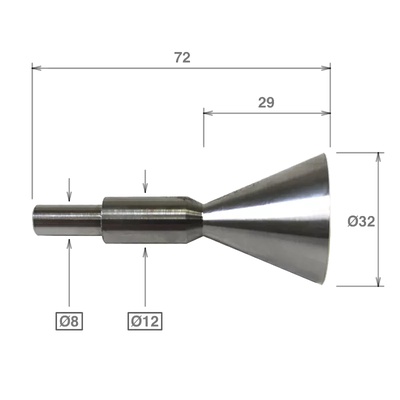 RBU-032 Конус для центровки базы и пластины на ручном фрезере