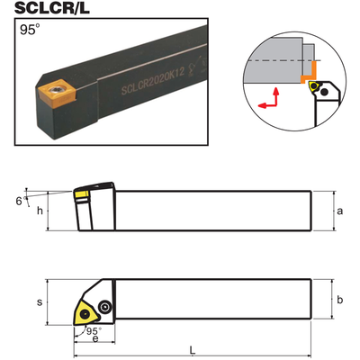 Резец со сменными пластинами (державка) 10x10 мм