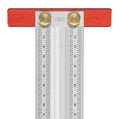 RUL-30T Линейка разметочная Т-образная 300 мм с карандашом и запасными стержнями