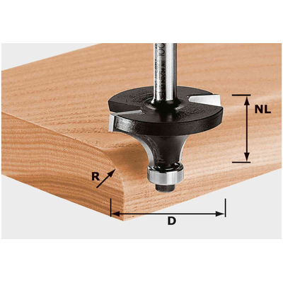 Скругляющая фреза HW S8 D20,7/R4 KL