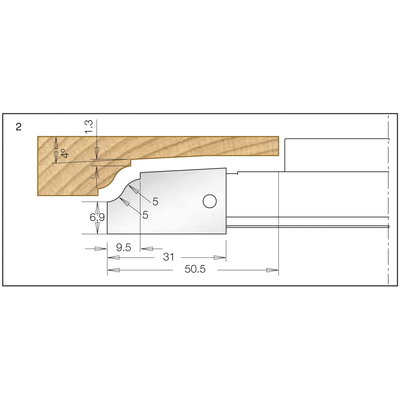 Сменная пластина профиль 2, для фрезы 7420371