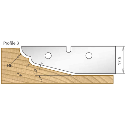 Сменная пластина профиль 3, для фрезы 7510081