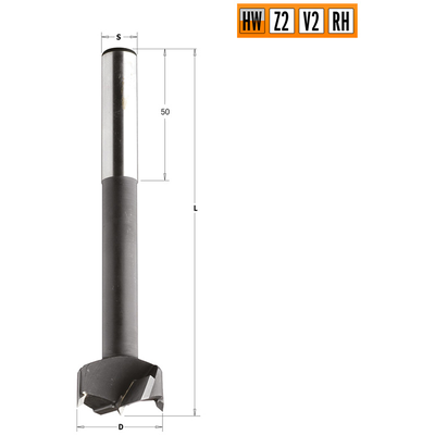 Сверло чашечное HW 20x120 Z=2+2 S=13 RH