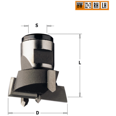 Сверло чашечное HW 20x30 Z=2+2 S=M12x1 LH