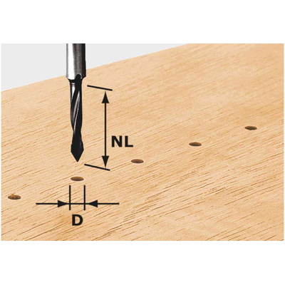 Сверло для сквозных отверстий HW S8 D5/30