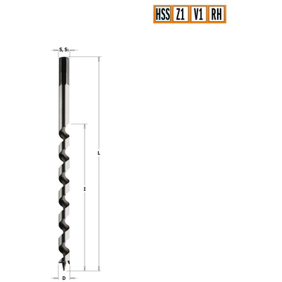 Сверло HS 10x155x230 Z=1+1 S=HEX RH