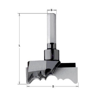 Сверло HW для изготовления розеток 54x67,3 Z=2 S=9,52 RH