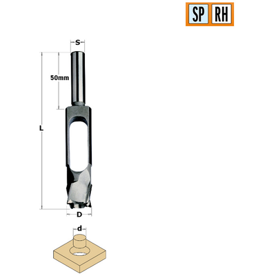 Сверло-пробочник SP 19,05/30,95x140 Z=4 d=19,05 S=12,7 RH