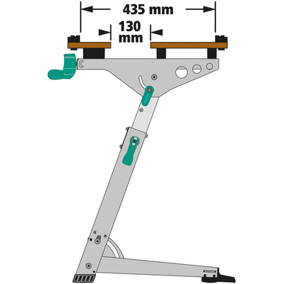 Wolfcraft Master 700 Универсальный складной верстак с регулируемой высотой