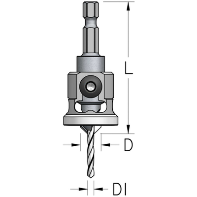 Зенковка коническая D=10 мм, сверло 4 мм, хвостовик HEX 1/4"